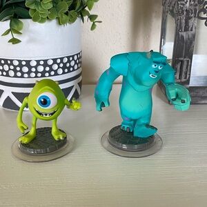 DISNEY Infinity Monsters Inc. Sully, Mike Wazowski Figures Great Collectibles!!